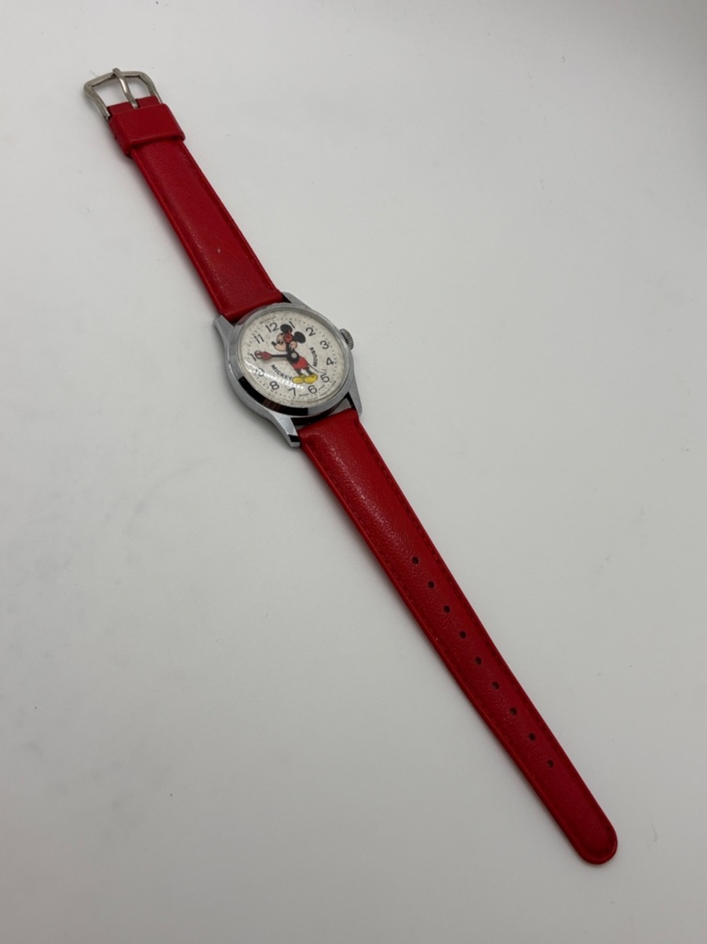 Vintage Bradley Red Mickey Mouse Watch - Picture 2 of 12